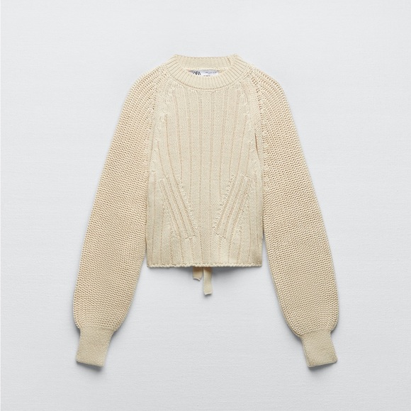 ZARA Open-back Knit Top - Picture 1 of 8